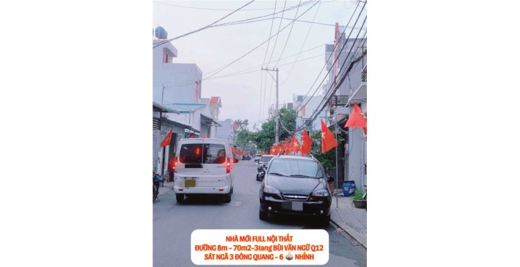 Nhà mới full nt đường 8m- 70m2-3tang Bùi Văn Ngữ Q12 - 6 tỷ nhỉnh 